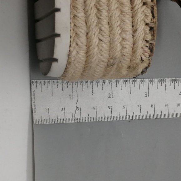 Nine West Womens Sandal Grunner Brown Leopard Print Hook Loop Straps Wedge 9 - Picture 7 of 9